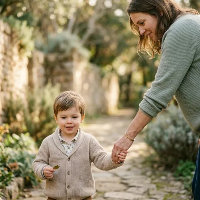 A calming, gentle moment representing the care provided to children and families